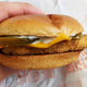 hand holding jalapeno mcchicken